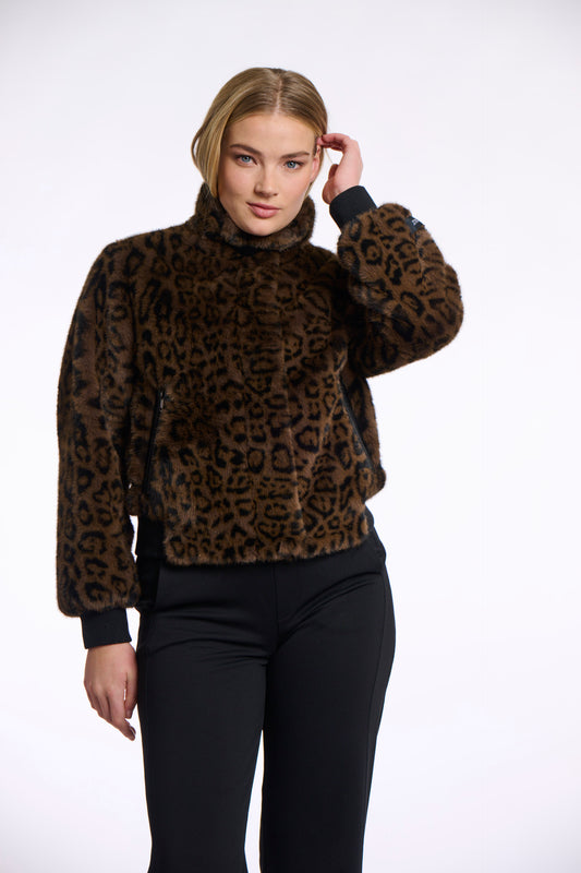 Leopard Faux Fur Jacket