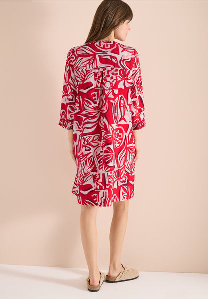 Cecil Red Print Dress