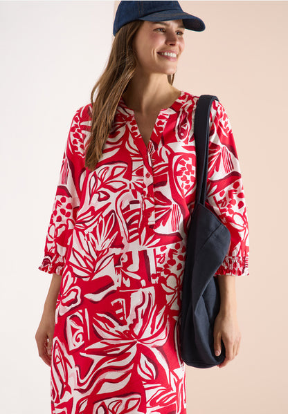 Cecil Red Print Dress