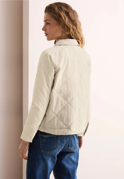 Cecil Pearl Beige Quilted Pattern Jacket