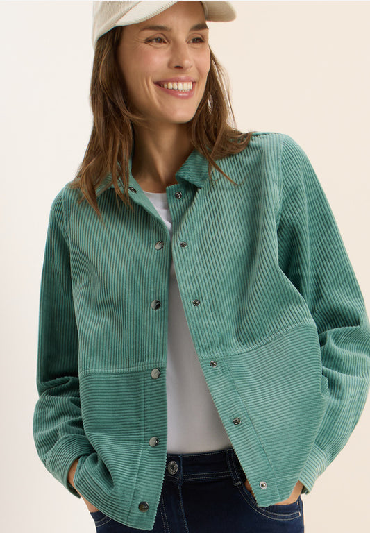 Cecil Jewel Green Cord Overshirt