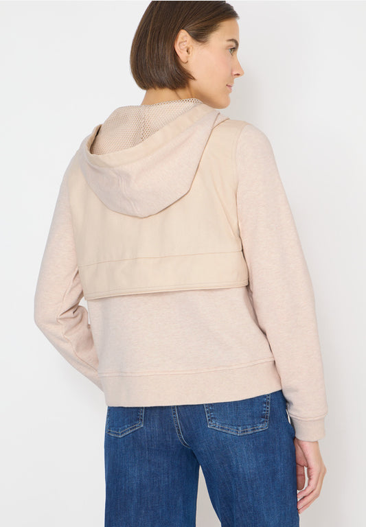 Cecil Beige Hooded Sweat Jacket