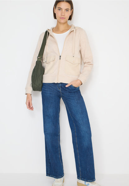 Cecil Beige Hooded Sweat Jacket