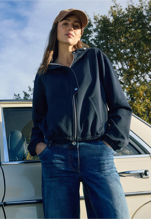 Cecil Modern Piqué Jacket with Hood