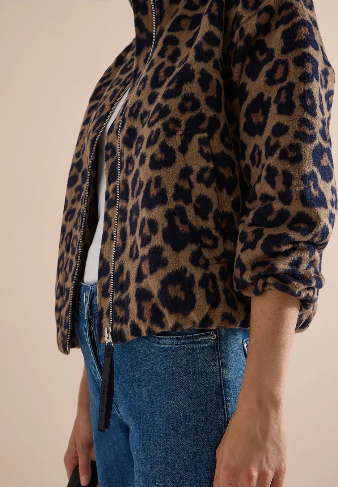 Cecil Leopard Print Jacket