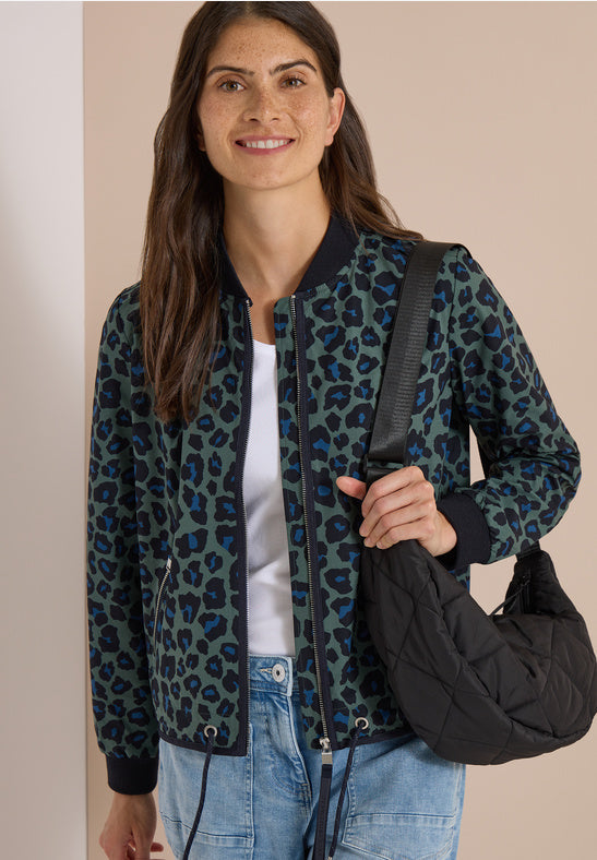 Cecil Leopard Print Bomber