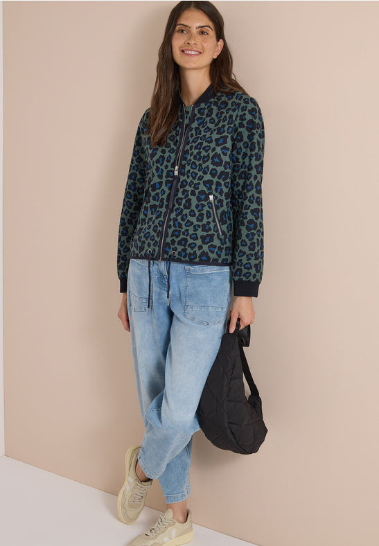 Cecil Leopard Print Bomber