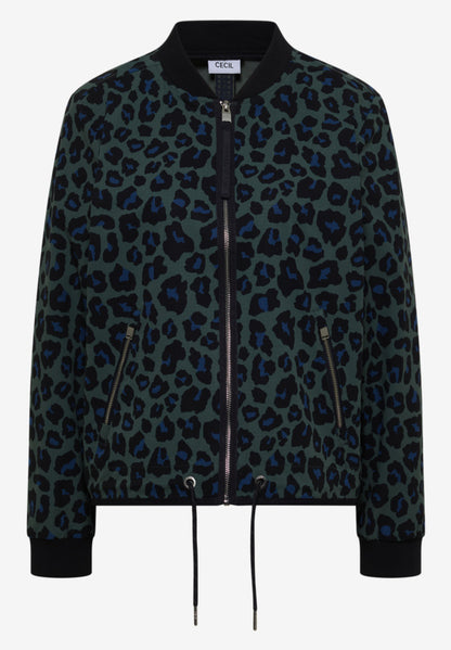 Cecil Leopard Print Bomber