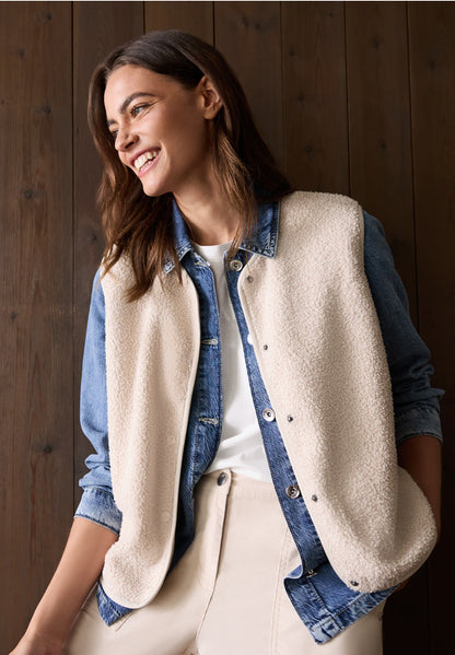 Cecil Vanilla White Waistcoat