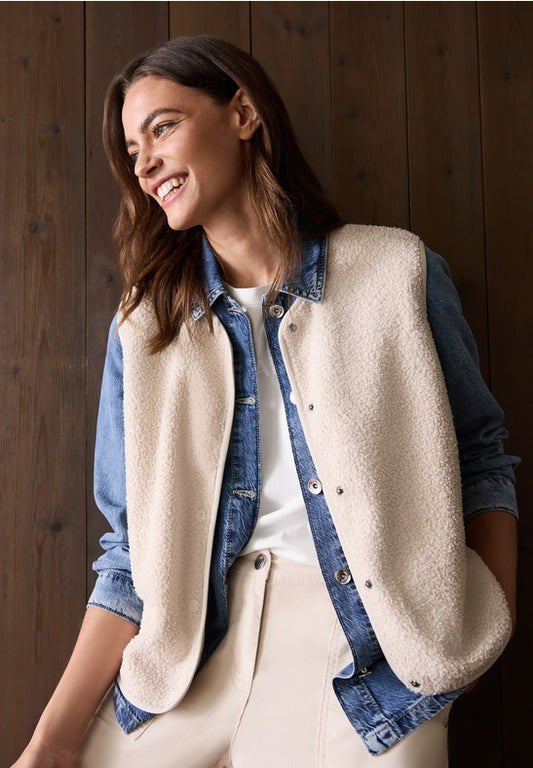 Cecil Vanilla White Waistcoat