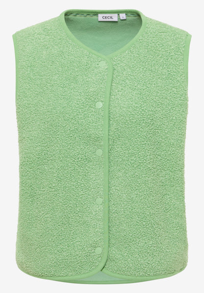 Cecil Fennel Green Teddy Waistcoat