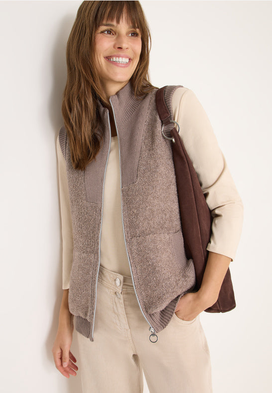 Cecil Boucle Zipped Gilet