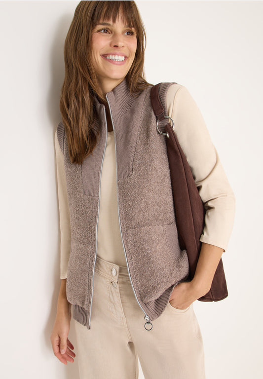 Cecil Boucle Zipped Gilet