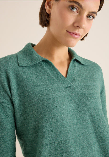 Cecil Green Cosy Polo Style Knit