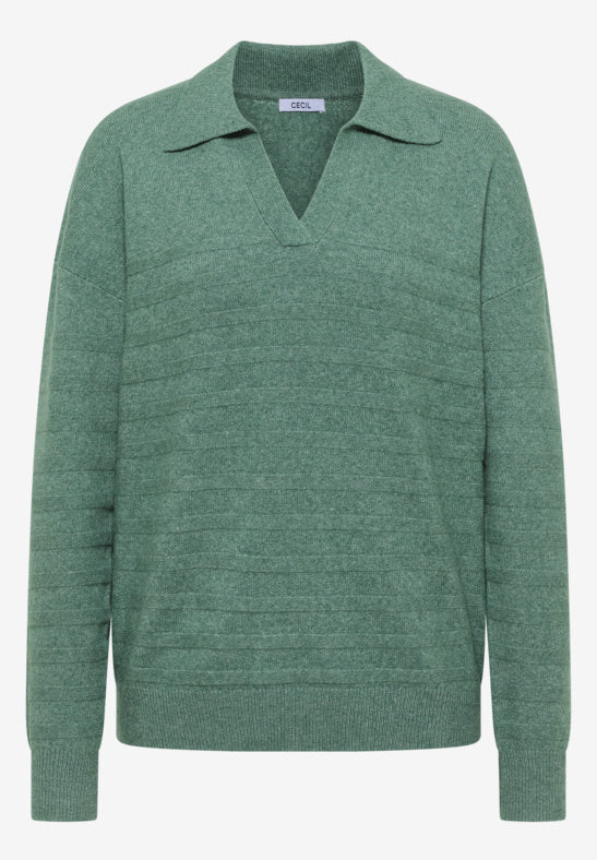Cecil Green Cosy Polo Style Knit