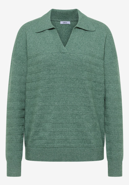 Cecil Green Cosy Polo Style Knit