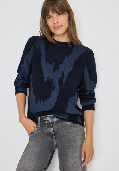 Cecil Navy Print Pullover