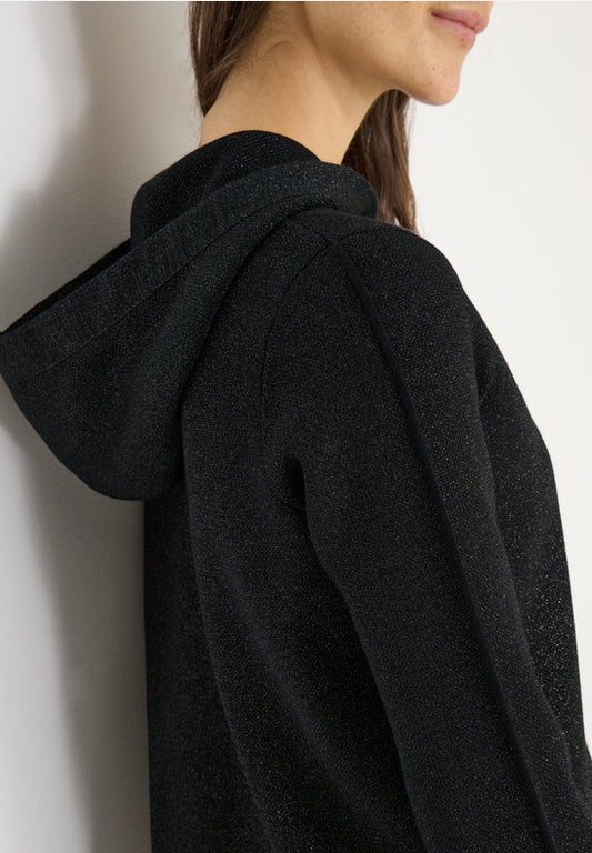 Cecil Black Lurex Hoodie