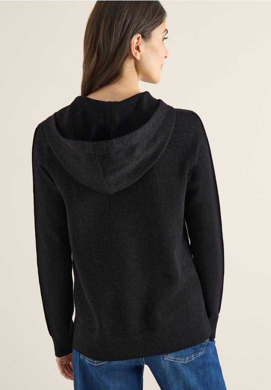 Cecil Black Lurex Hoodie