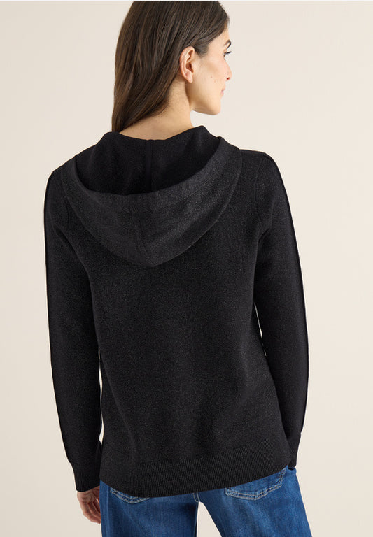 Cecil Black Lurex Hoodie