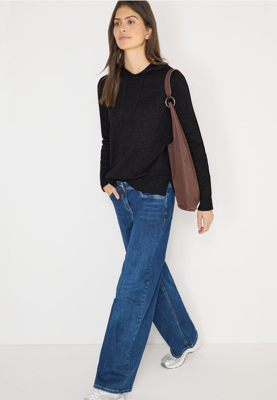 Cecil Black Lurex Hoodie