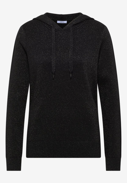Cecil Black Lurex Hoodie