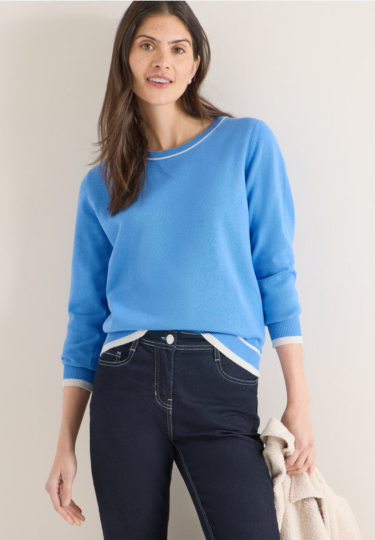 Cecil Blue Roundneck Pullover