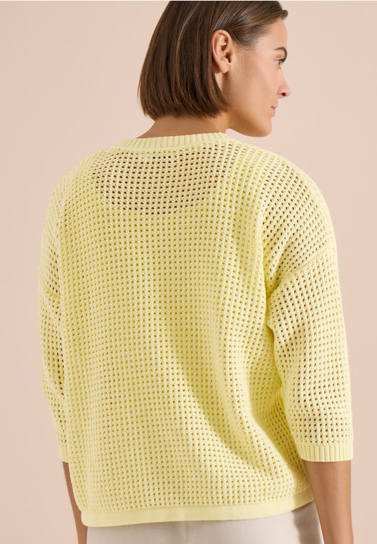 Cecil Lemon Crochet Sweater