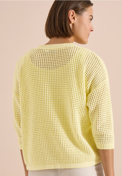 Cecil Lemon Crochet Sweater