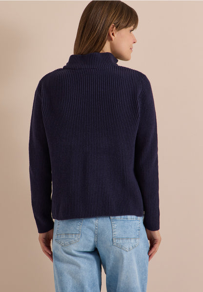 Cecil Navy Troyer Sweater