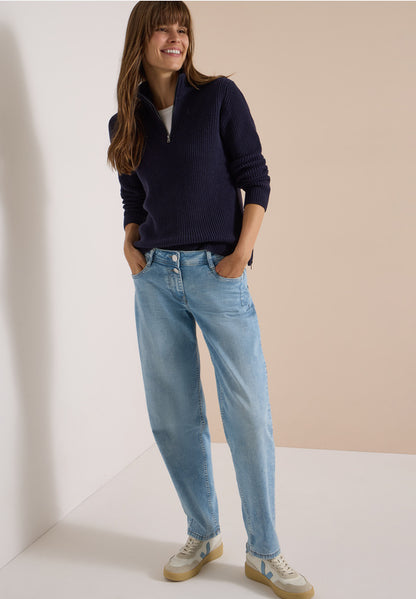 Cecil Navy Troyer Sweater