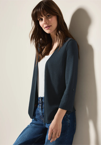 Cecil Navy Blue Open Cardigan