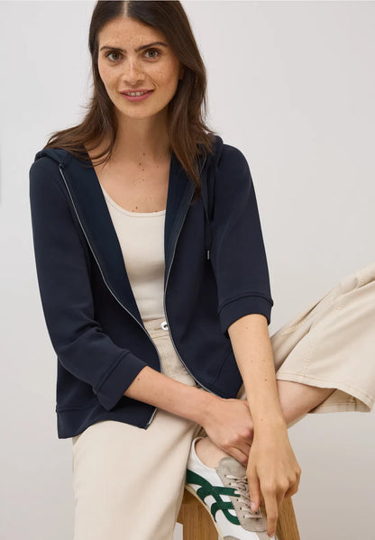 Cecil  Dark Blue Modal Hoody Jacket