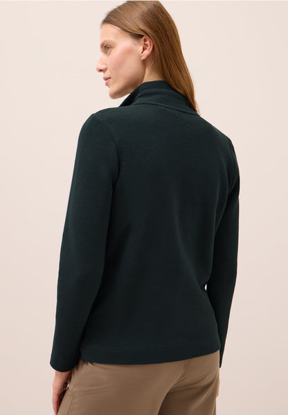 Cecil Ink Green Ottoman Sweat Jacket