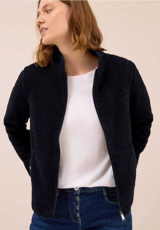Cecil Navy Teddy Overshirt