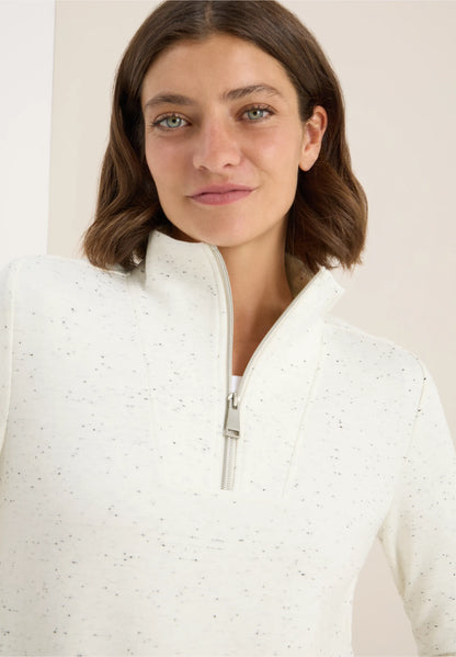 Cecil White Fleck Sweatshirt