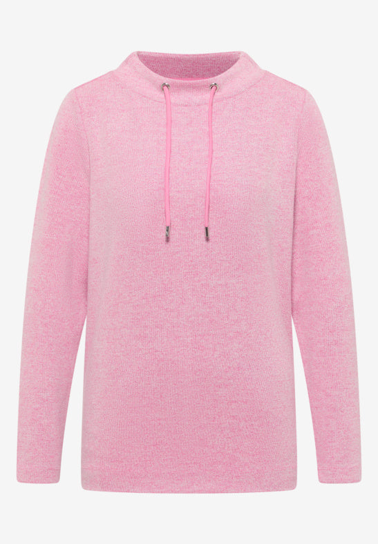 Cecil Dark Blossom Funnel Neck Top