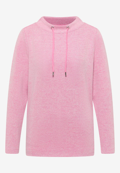 Cecil Dark Blossom Funnel Neck Top