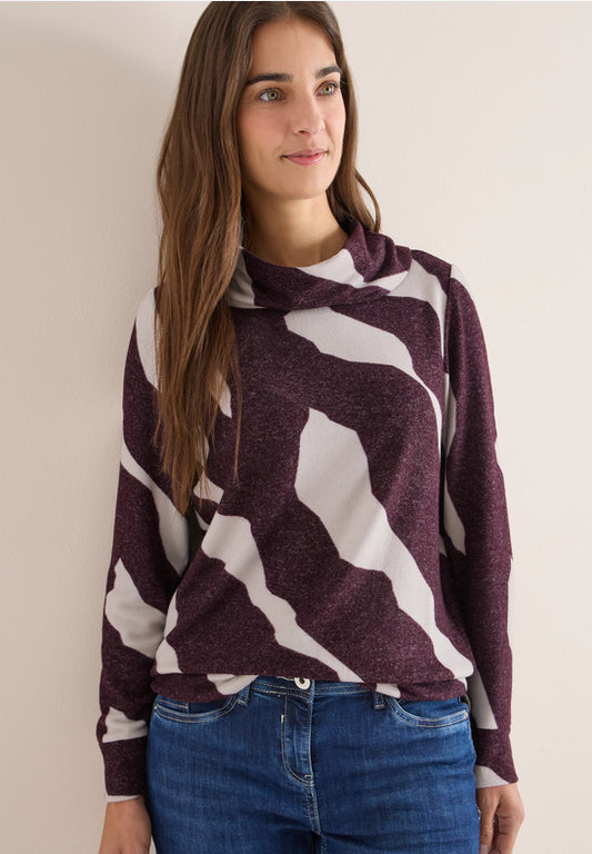 Cecil Egg Plant Big Collar Top