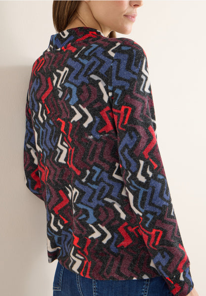 Cecil Cosy AOP Funnel Neck