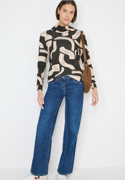 Cecil Khaki Big Collar Top