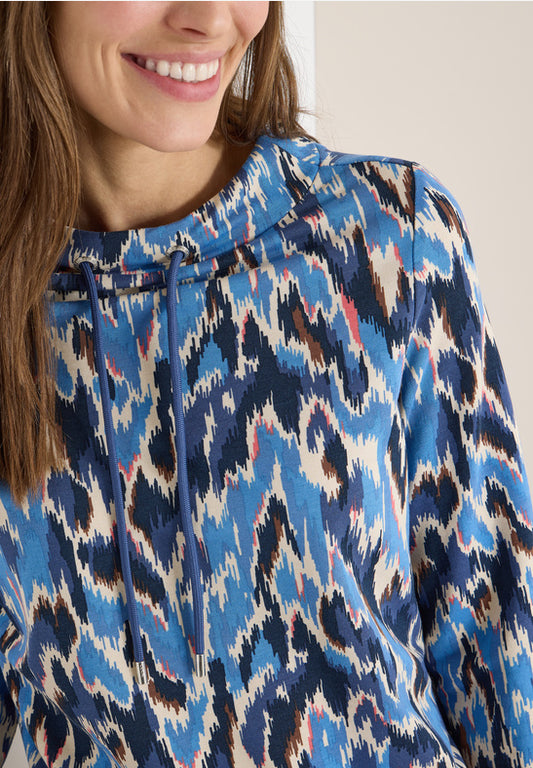 Cecil Cloud Blue Funnel Neck Top