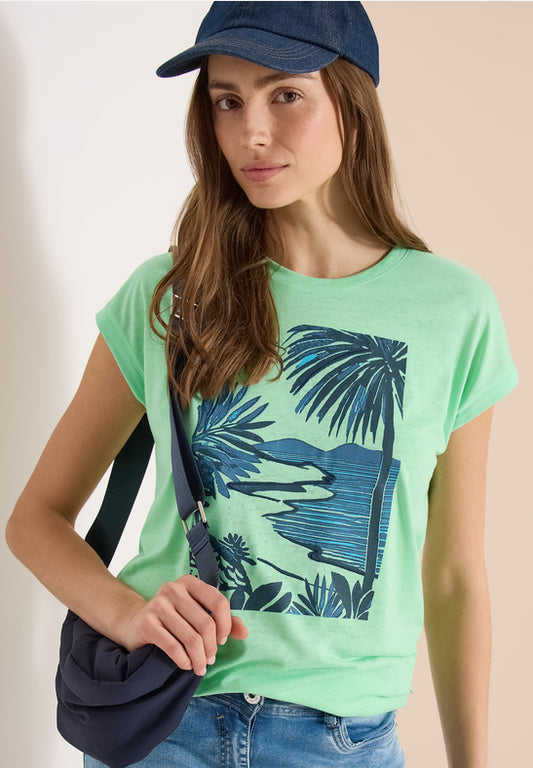 Cecil Lime Burnout Shirt