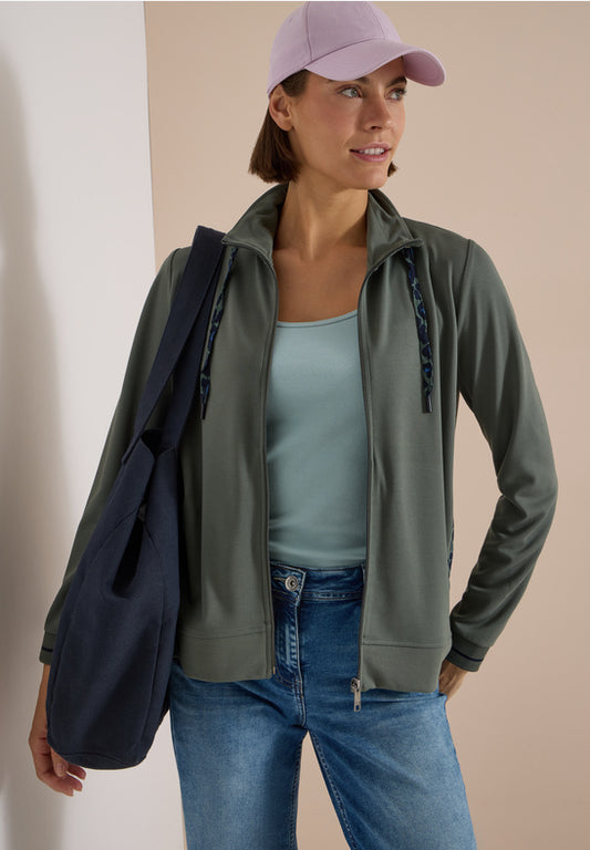 Cecil Khaki Stand Up Collar Jacket