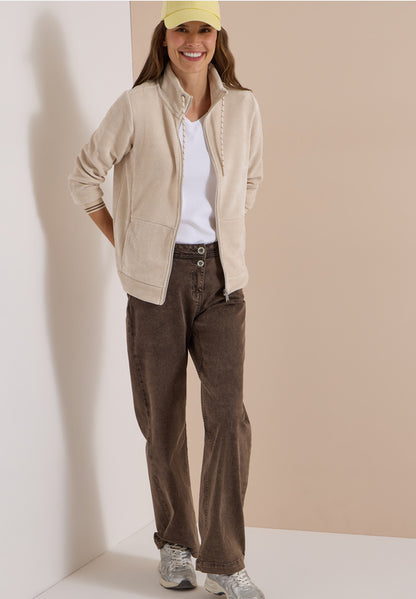 Cecil Beige Soft Cord Jacket
