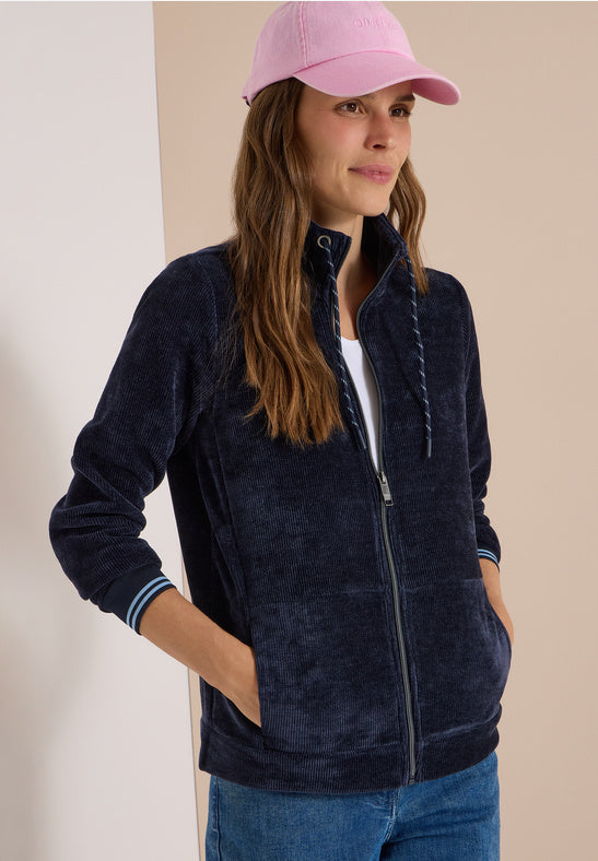 Cecil Navy Soft Cord Jacket