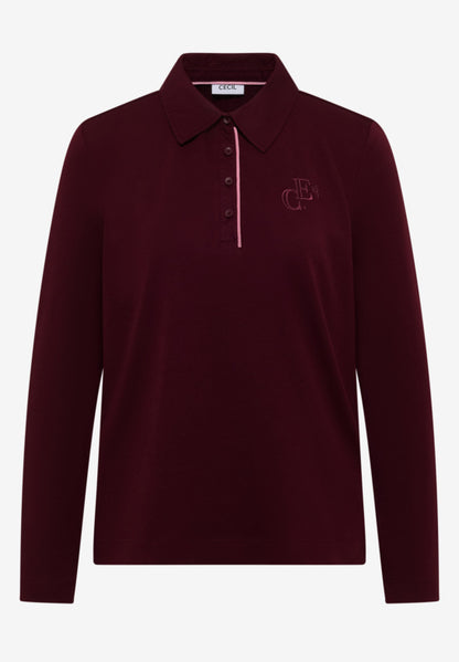 Cecil Wine Crew Neck Sweatshirt