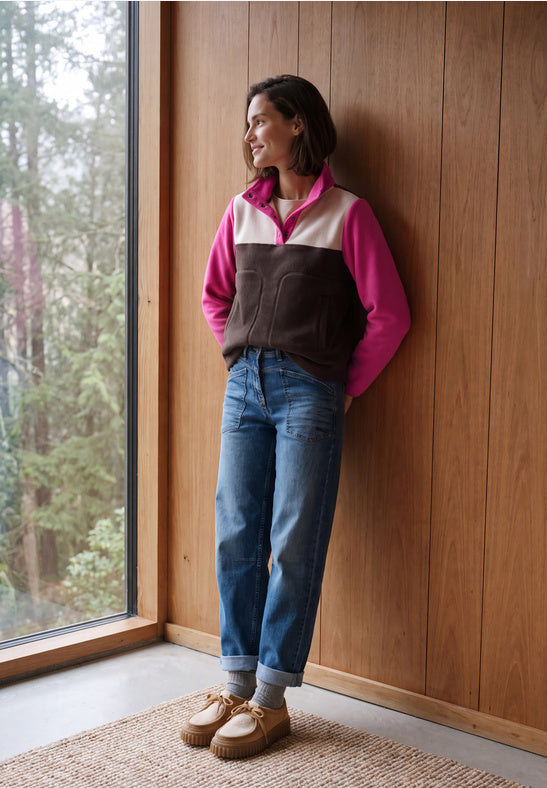 Cecil Colorblock Fleece Troyer