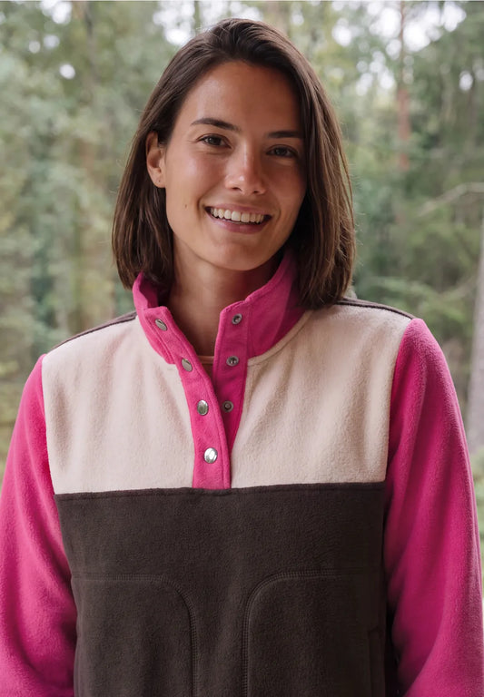 Cecil Colorblock Fleece Troyer