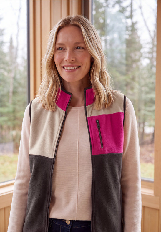 Cecil Colorblock Fleece Gilet